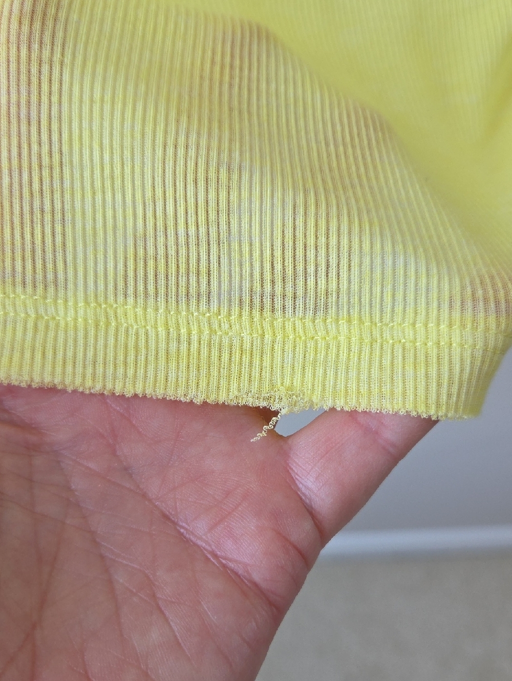 Free People Movement Bright Yellow Ribbed Tank Top Size Medium - Picture 4 of 7